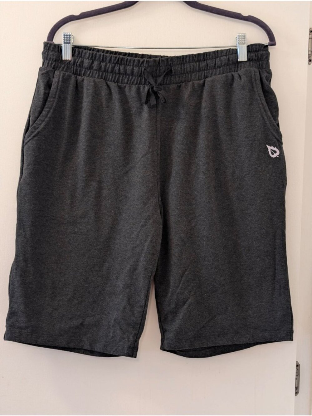BALEAF Mens Dark Gray Athletic Shorts With Drawstring Waist Side Pockets & Back - Picture 1 of 8